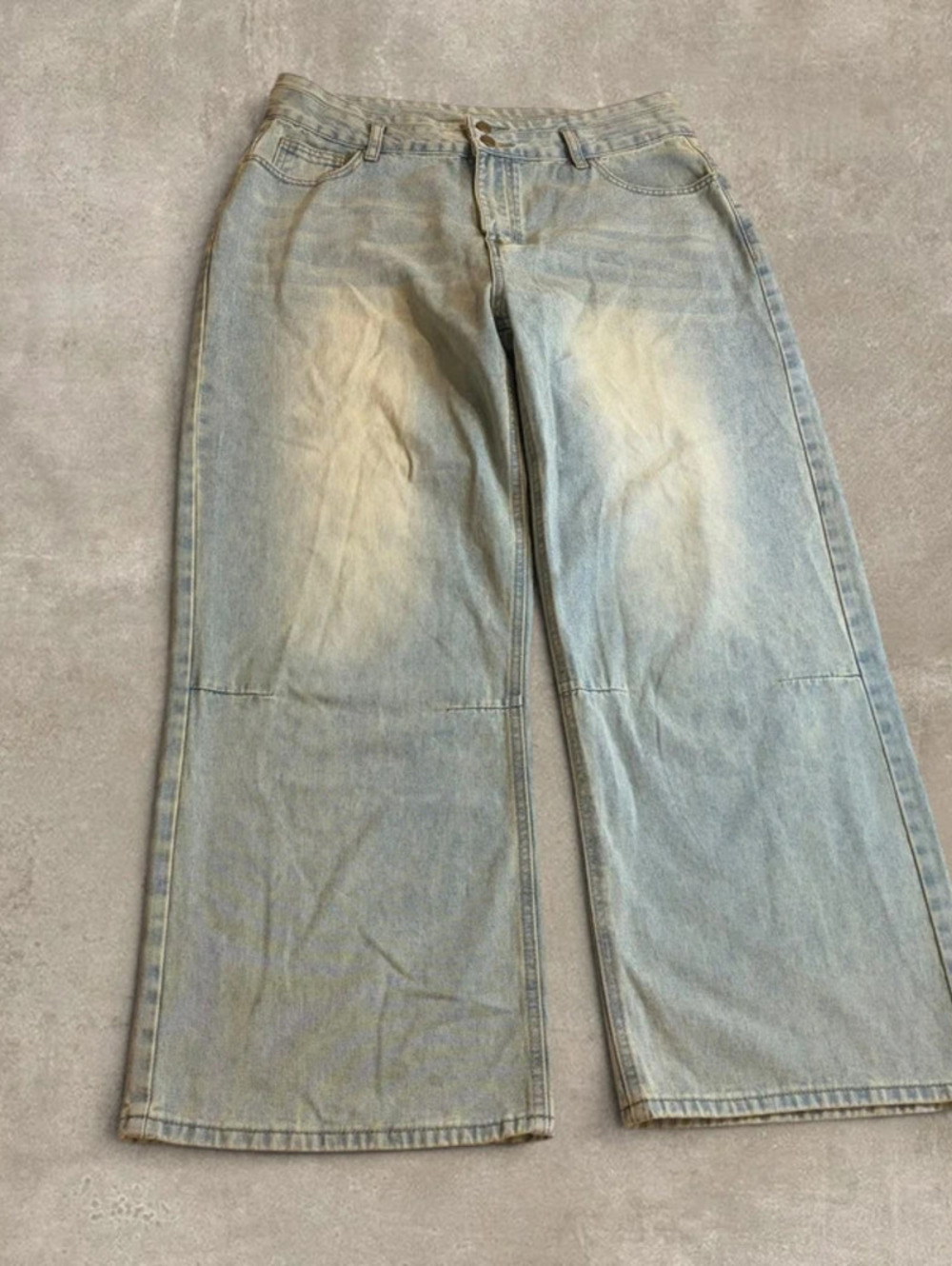 Vintage XXL Washed Wide Leg Baggy Denim Jeans Mens XXL Blue Y2K Skater